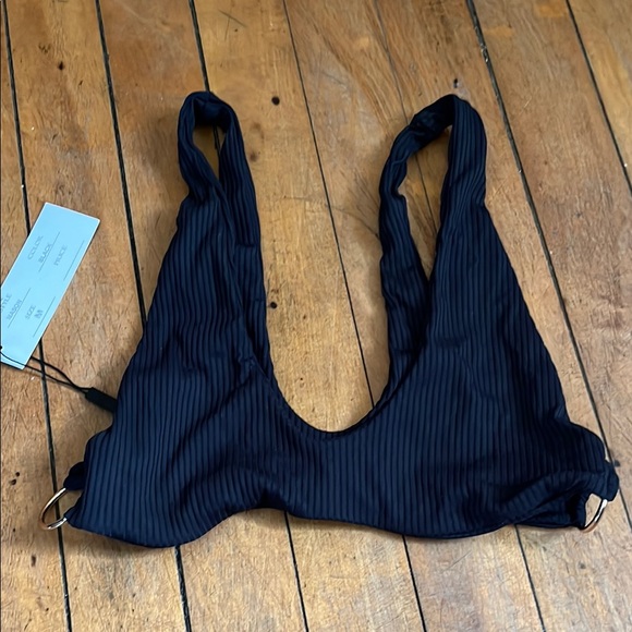 Indah Other - Indah Mason black ribbed bikini top NWT
